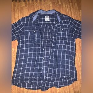 Simons Navy Checkered Casual Shirt